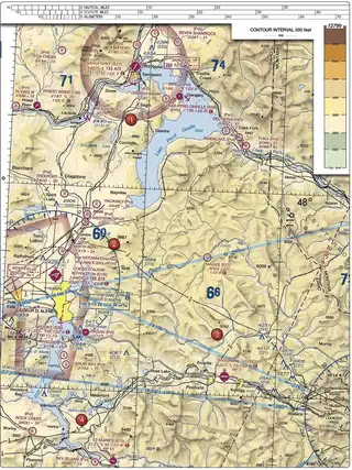 FAA sectional chart excerpt, Figure 22